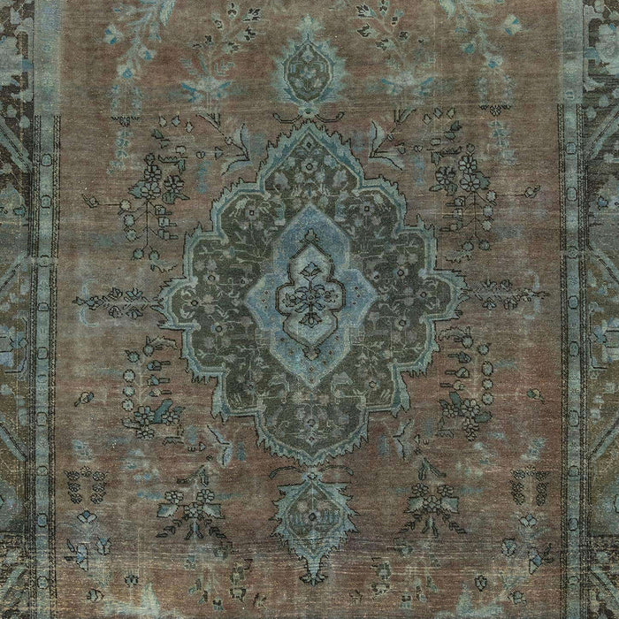 Machine Washable Abstract Army Green Rug, wshabs2793