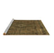 Sideview of Machine Washable Abstract Brown Modern Rug, wshabs2793brn