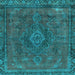 Square Abstract Light Blue Modern Rug, abs2793lblu