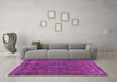 Machine Washable Abstract Pink Modern Rug in a Living Room, wshabs2793pnk