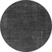 Round Abstract Gray Modern Rug, abs2794gry