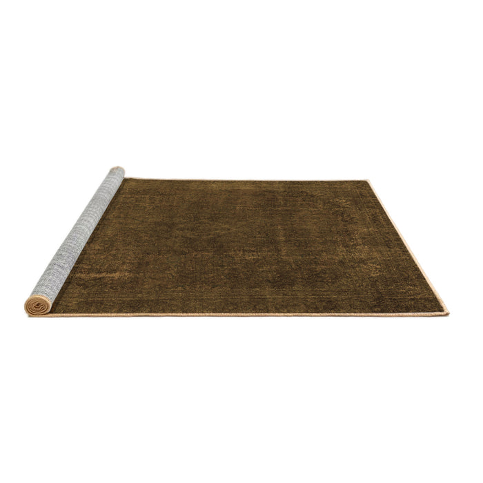 Sideview of Machine Washable Abstract Brown Modern Rug, wshabs2794brn