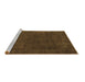 Sideview of Machine Washable Abstract Brown Modern Rug, wshabs2794brn