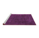 Sideview of Machine Washable Abstract Purple Modern Area Rugs, wshabs2794pur