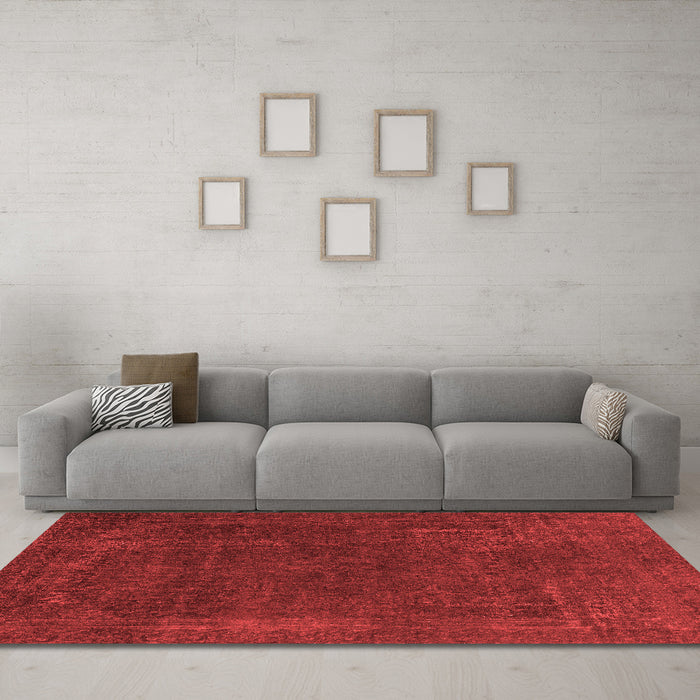 Modern Red Washable Rugs