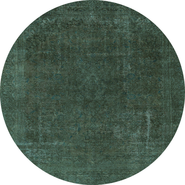 Round Machine Washable Abstract Light Blue Modern Rug, wshabs2794lblu