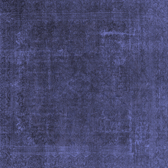 Square Machine Washable Abstract Blue Modern Rug, wshabs2794blu