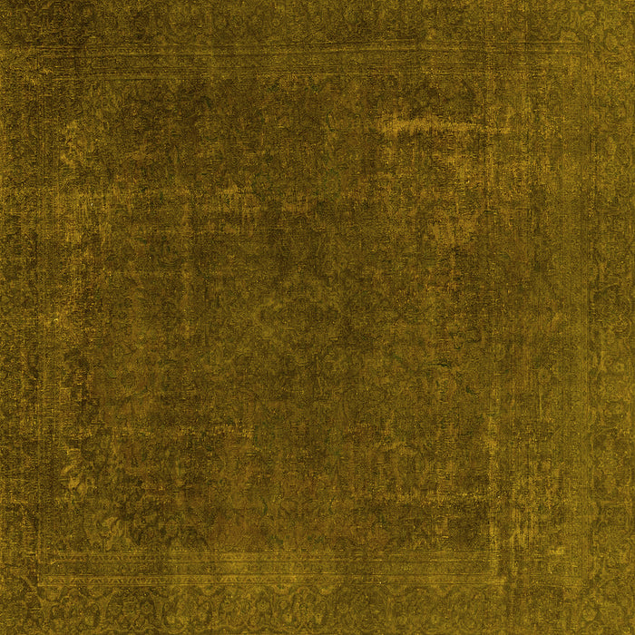 Square Machine Washable Abstract Yellow Modern Rug, wshabs2794yw