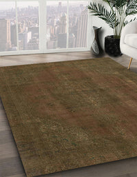 Abstract Reddish Brown Modern Rug, abs2795