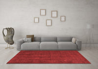 Machine Washable Abstract Red Modern Rug, wshabs2795red