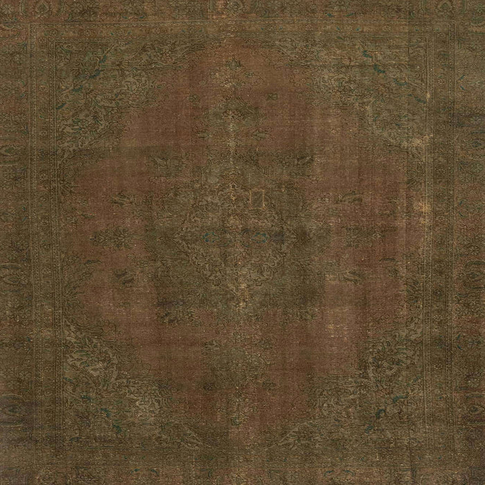 Square Machine Washable Abstract Red Brown Rug, wshabs2795