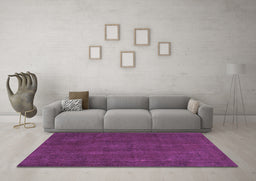 Machine Washable Abstract Purple Modern Area Rugs in a Living Room, wshabs2795pur