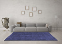 Machine Washable Abstract Blue Modern Rug, wshabs2795blu