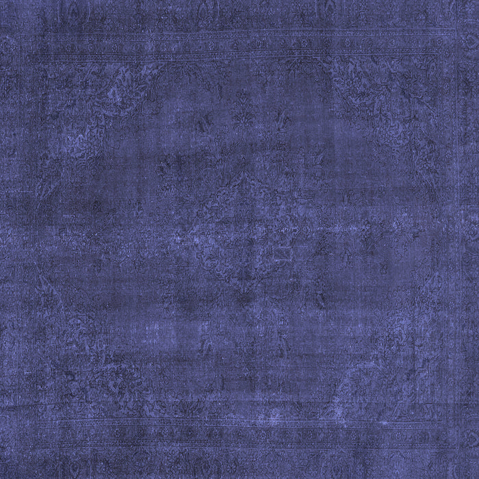 Square Abstract Blue Modern Rug, abs2795blu