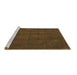 Sideview of Machine Washable Abstract Brown Modern Rug, wshabs2795brn