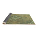 Sideview of Abstract Copper Green Modern Rug, abs2796