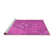 Sideview of Machine Washable Abstract Pink Modern Rug, wshabs2796pnk