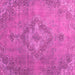 Square Abstract Pink Modern Rug, abs2796pnk