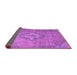 Sideview of Abstract Purple Modern Rug, abs2796pur