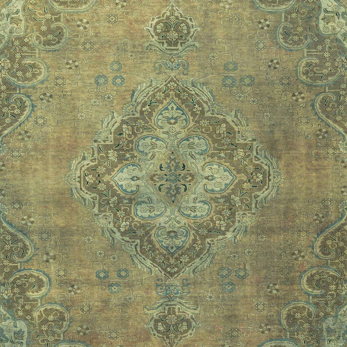 Abstract Copper Green Modern Rug, abs2796