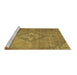 Sideview of Machine Washable Abstract Brown Modern Rug, wshabs2796brn