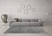 Machine Washable Abstract Gray Modern Rug in a Living Room,, wshabs2796gry