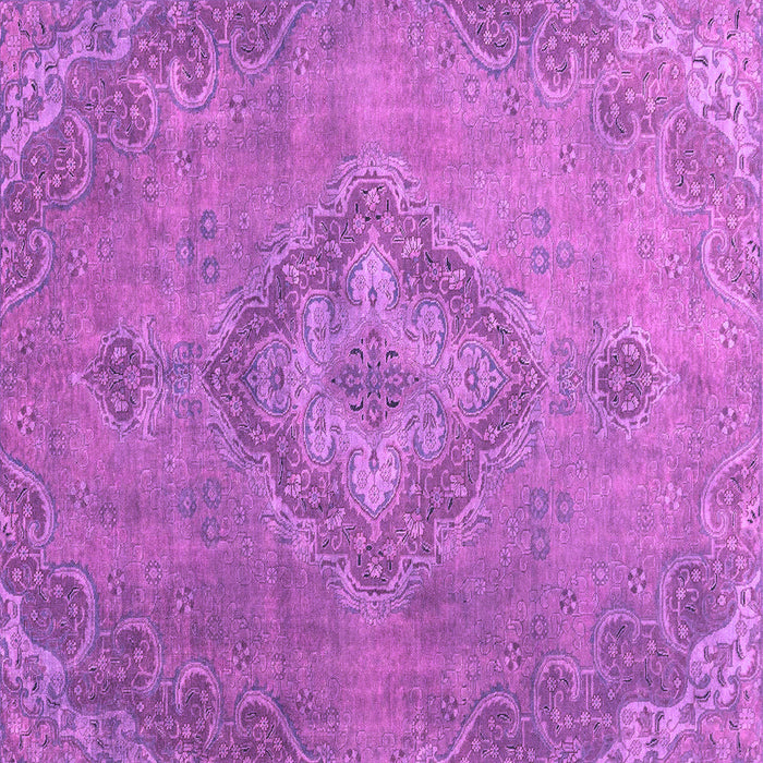 Square Machine Washable Abstract Purple Modern Area Rugs, wshabs2796pur