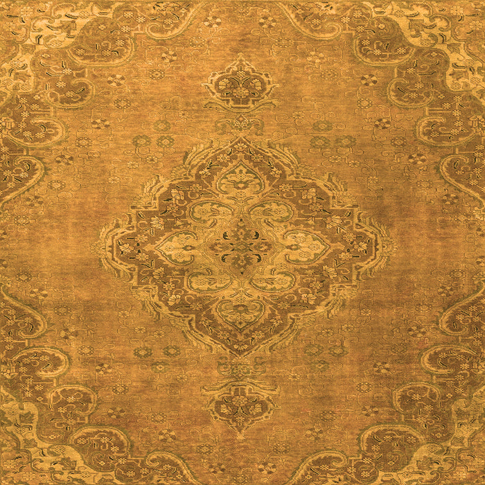 Square Abstract Orange Modern Rug, abs2796org