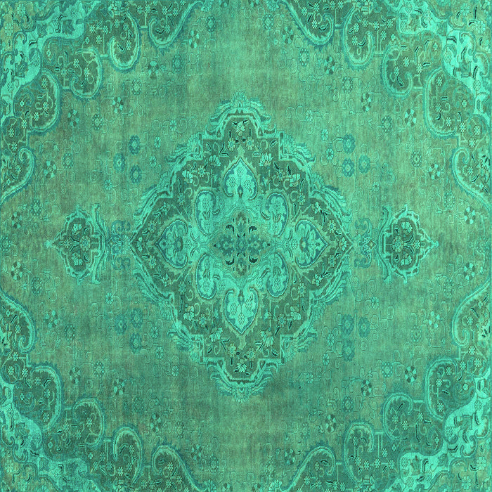 Square Abstract Turquoise Modern Rug, abs2796turq