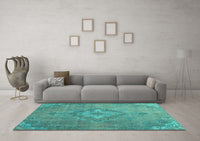 Machine Washable Abstract Light Blue Modern Rug, wshabs2796lblu