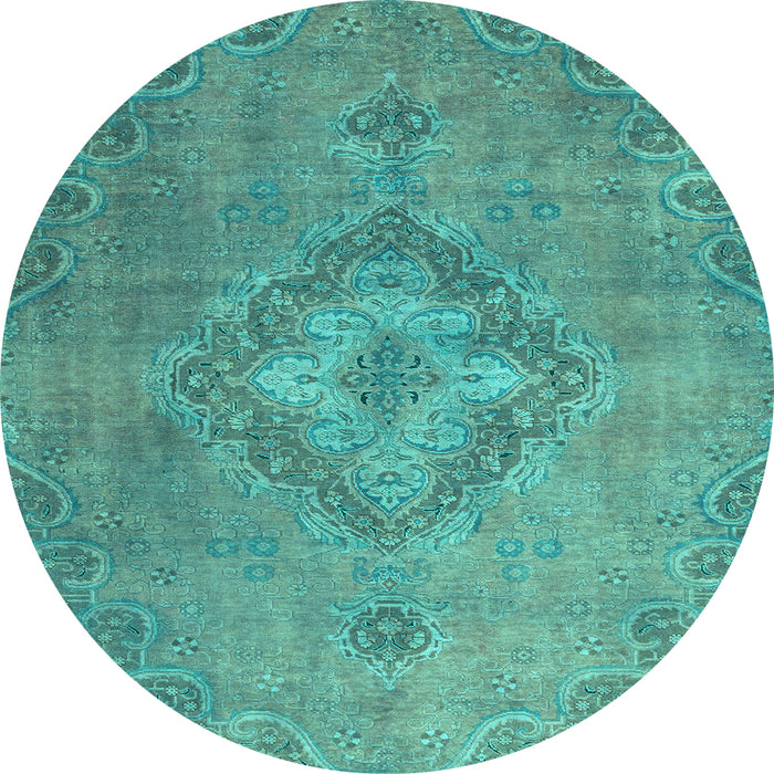 Round Machine Washable Abstract Light Blue Modern Rug, wshabs2796lblu