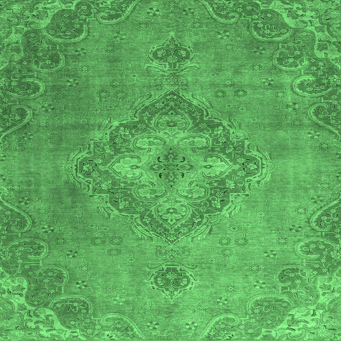 Square Machine Washable Abstract Emerald Green Modern Area Rugs, wshabs2796emgrn