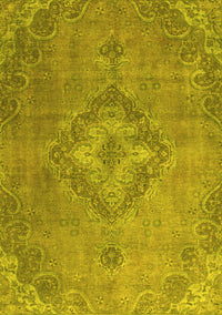 Abstract Yellow Modern Rug, abs2796yw