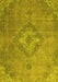 Abstract Yellow Modern Rug, abs2796yw