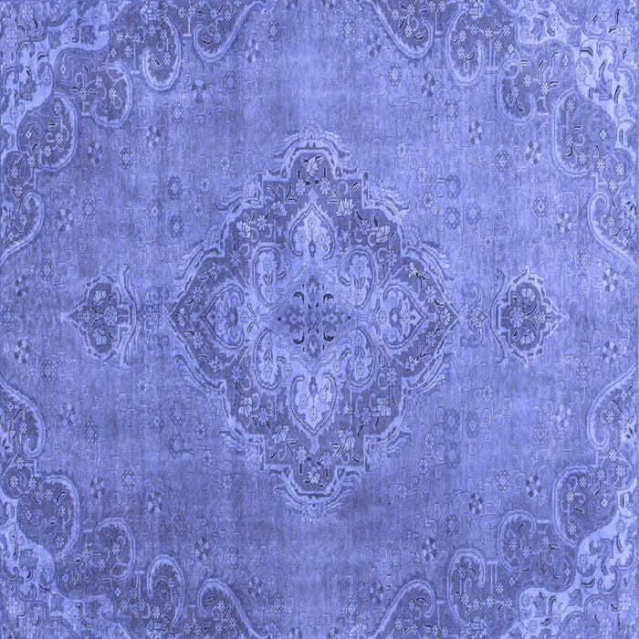 Square Machine Washable Abstract Blue Modern Rug, wshabs2796blu