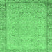 Square Abstract Emerald Green Modern Rug, abs2797emgrn