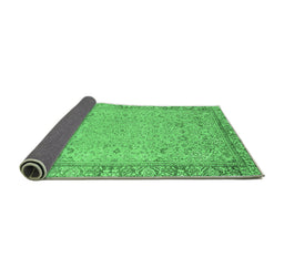 Sideview of Abstract Emerald Green Modern Rug, abs2797emgrn