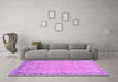 Machine Washable Abstract Purple Modern Area Rugs in a Living Room, wshabs2797pur