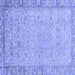 Square Abstract Blue Modern Rug, abs2797blu