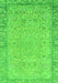 Machine Washable Abstract Green Modern Area Rugs, wshabs2797grn