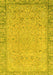 Machine Washable Abstract Yellow Modern Rug, wshabs2797yw