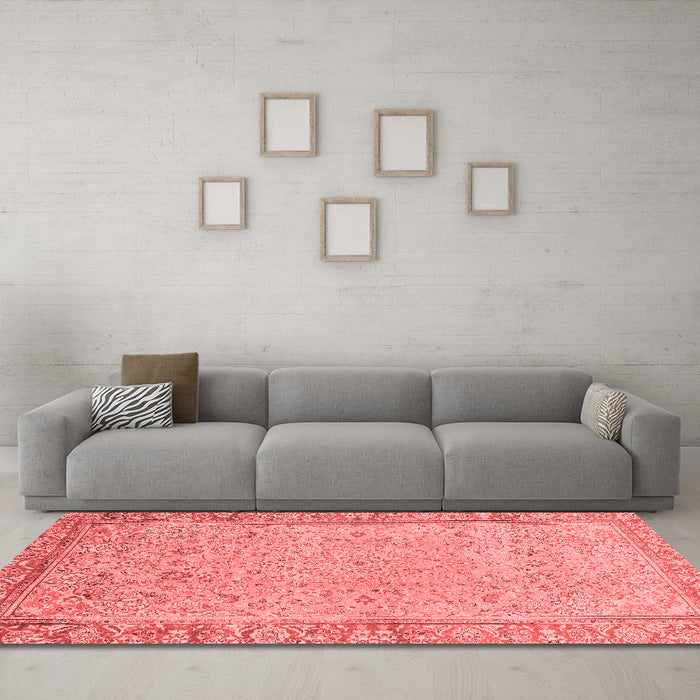 Modern Red Washable Rugs