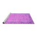 Sideview of Machine Washable Abstract Purple Modern Area Rugs, wshabs2797pur