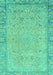 Machine Washable Abstract Turquoise Modern Area Rugs, wshabs2797turq