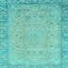 Square Machine Washable Abstract Light Blue Modern Rug, wshabs2797lblu