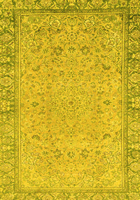 Abstract Yellow Modern Rug, abs2797yw