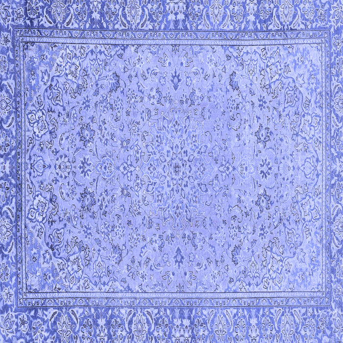 Square Machine Washable Abstract Blue Modern Rug, wshabs2797blu