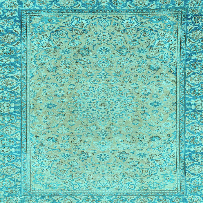 Square Abstract Light Blue Modern Rug, abs2797lblu