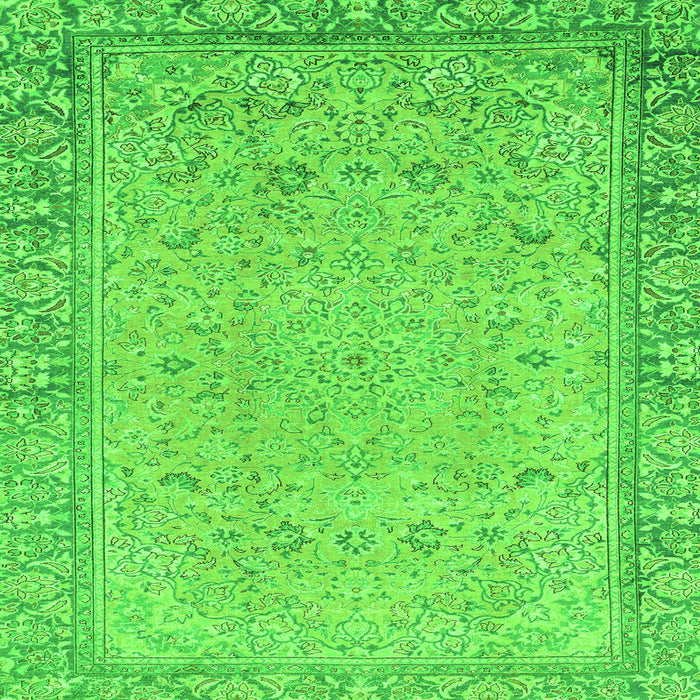 Square Machine Washable Abstract Green Modern Area Rugs, wshabs2797grn