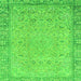 Square Abstract Green Modern Rug, abs2797grn